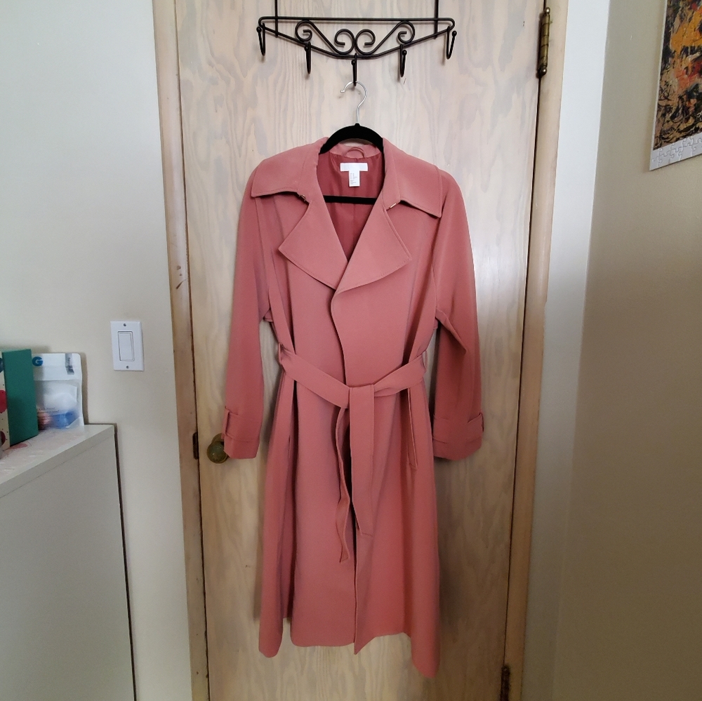NWOT H&M Vintage Pink Trench Coat